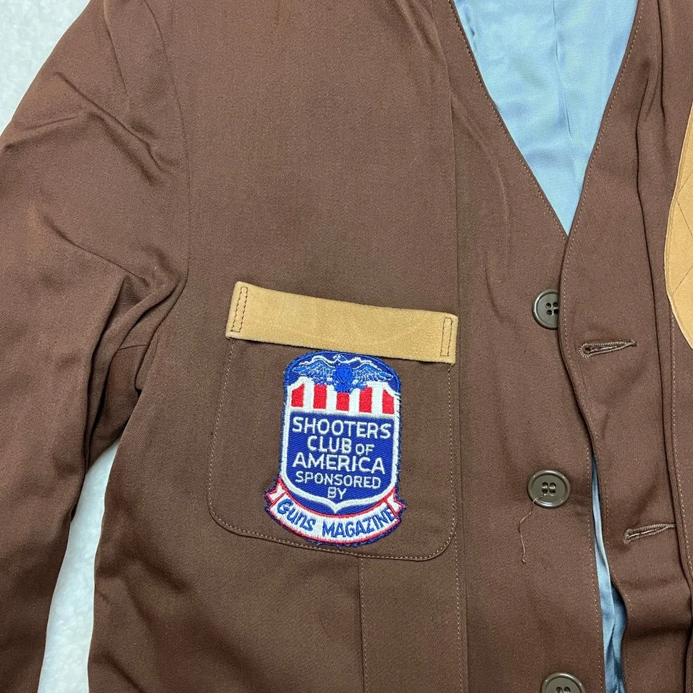 10 X Sport Clothing Shooting Jacket Brown Mens 42‎ Shooters Club America Patch